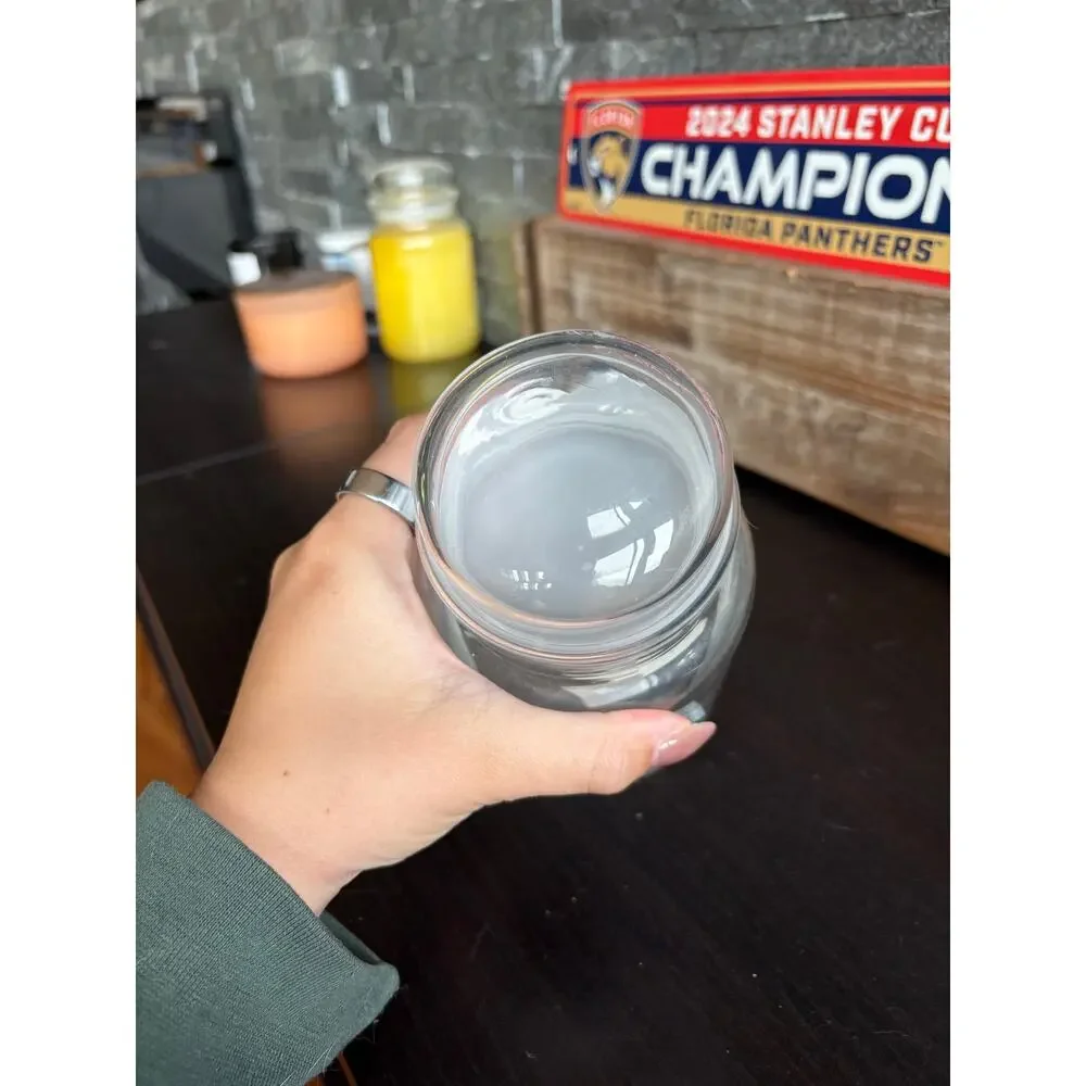 Florida Gators Glass Candy Jar w/ Lid NCAA Team Logo Canister Storage Container